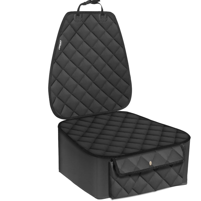 URPOWER Dog Car Seat Cover for Front Seat, Waterproof Pet Car Seat Protector with Pocket & Elastic Skirt, Non-Slip Dog Bucket Seat Covers for Cars, Trucks & SUVs - Image 1